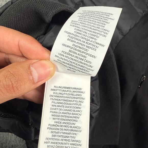 Polo Ralph Lauren Hybrid Puffer Jacket Mens S Black Full Zip Quilted Duck Down - Picture 6 of 12